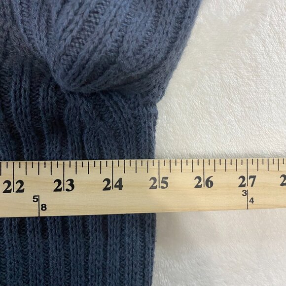 Duluth Trading Co. 2XLT Blue Cable Knit Ribbed Shawl Collar L/S Pullover Sweater - Picture 6 of 8
